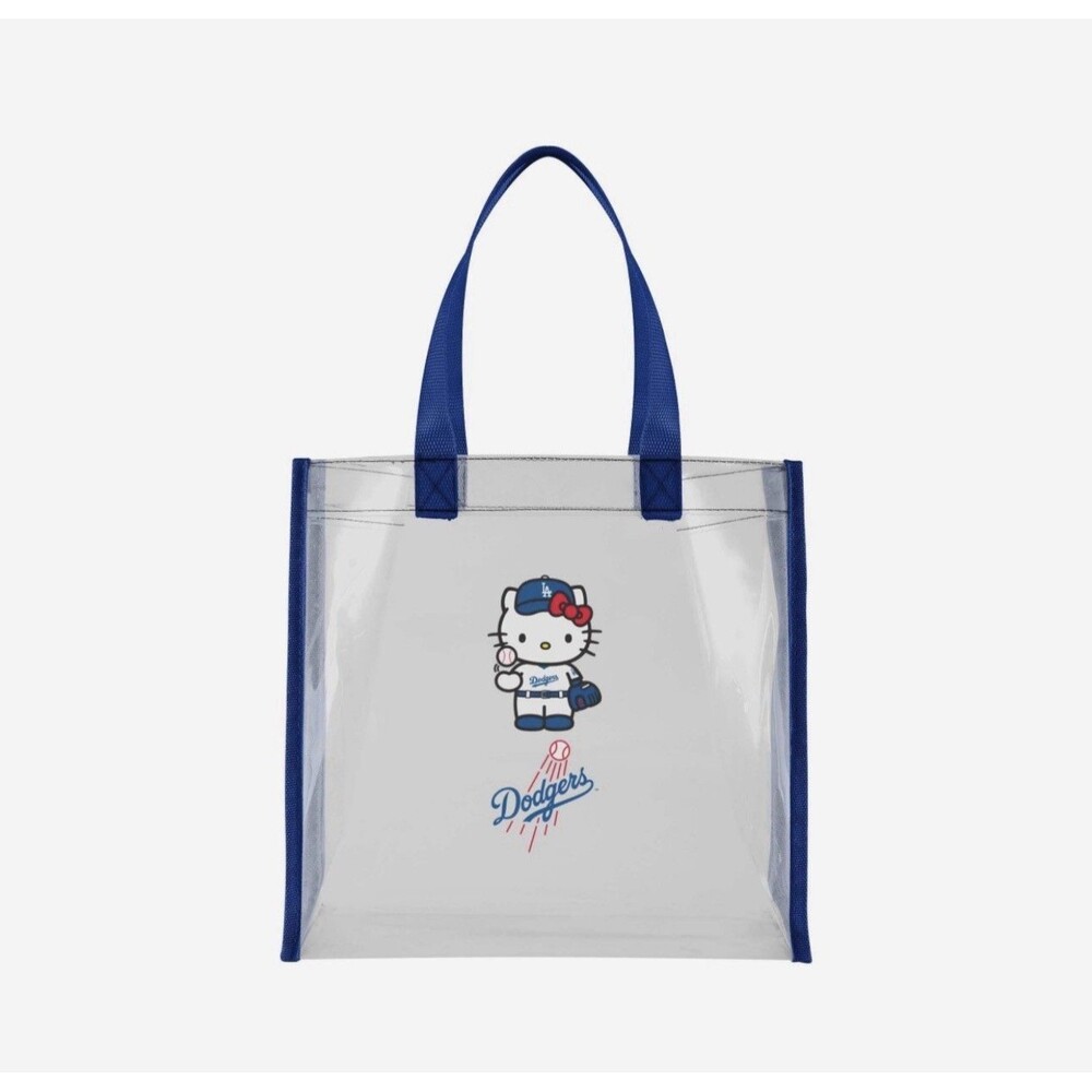 🔥NWT SHIPS SAME DAY🔥Brand New Hello Kitty By Sanrio LA Dodgers Clear Tote Bag